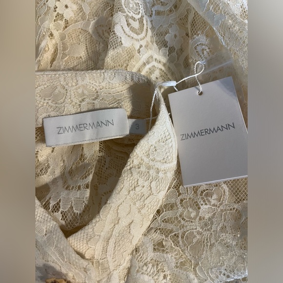 NWT ZIMMERMANN Lyrical Lace blouse Size 3 - Picture 7 of 7